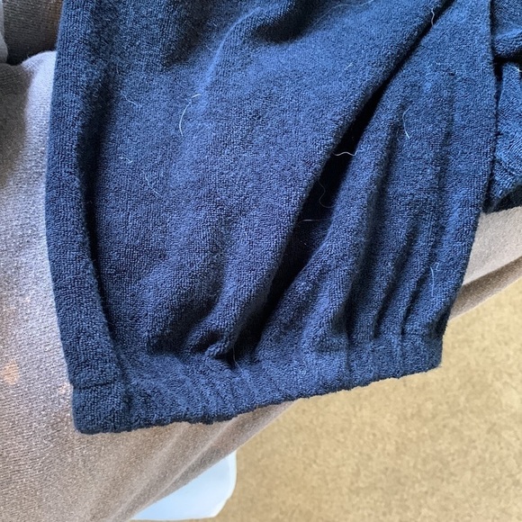 Wayf Hayden Womens Terry Sleeveless Knit Jumpsuit Black Padded Shoulder XL NWOT - Picture 15 of 15